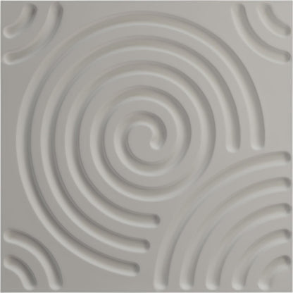 Ekena Millwork 19 5/8"W x 19 5/8"H Spiral EnduraWall Decorative 3D Wall Panel, Sea Mist (Covers 2.67 Sq. Ft.
