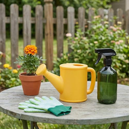 Cididu 8PCS Kids Garden Tools Set, Boys Girls Gardening Kit Tools Including Watering Can, Spray Bottle, Tote Bag, Trowel, Rake, Outdoor Garden Toy Gift for Beach