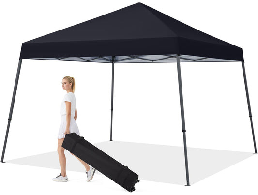 MASTERCANOPY Portable Pop Up Canopy Tent with Large Base (11x11,Black)