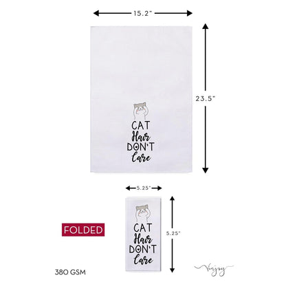 Vinjoy Funny Cat Puns Kitchen Dish Towels Set of 4 – Microfiber Waffle Tea Towels – Housewarming Gifts, Cat Lady Kitchen Gifts, Decorative and Functional Funny Towels for Home, Wedding, Secret Santa