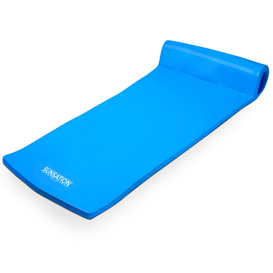 TRC Recreation Sunsation 1.75" Thick Foam Pool Float Lounger w/ Headrest for Lounging & Sunbathing in Swimming Pools, Beaches & Lakes, 70" x 26"