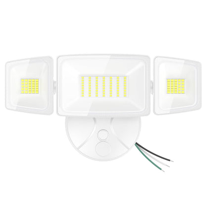 Onforu 75W Flood Lights Outdoor, 7000LM Brightness Security Lights Switch Controlled, 3 Adjustable Heads, IP65 Waterproof, 6500K Wall Mount Exterior LED Flood Light