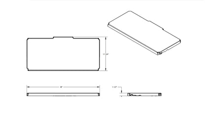 Suncast 38" Platinum Storage Cabinet Shelf for Mega Tall Storage Cabinet, 17.5" Deep, Steel Reinforced, Compatible with Model BMC8000, Made in The USA