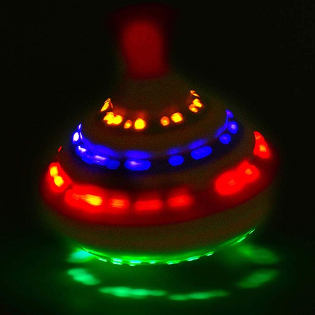 PATKAW Musical Spinning Top for Kids with LED Lights and Music, Light Up Spinning Toy for Toddlers, Interactive Sensory Gyroscope for Birthday Party Favors