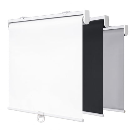 SHADEMOON Cordless Blackout Window Roller Shades, Pull Down Spring System Indoor Blinds, Room Darkening Waterproof UV Blocking Thermal Insulated Fabric for Home Office (White, Width 14", Height 72")