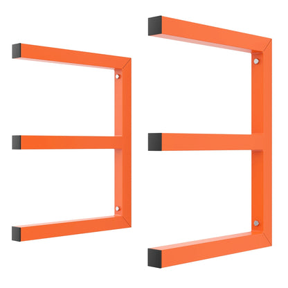 WALMANN Garage Wall Mounted Lumber Storage Rack, Overhead Heavy Duty One-Piece Design Lumber Rack for Woodworking Shop(1 Pair)