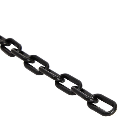 Stockroom Plus Plastic Chain - 100 ft, Black Plastic Chain Links - Safety Barrier for Fence, Driveway, Parking Lot & Gate