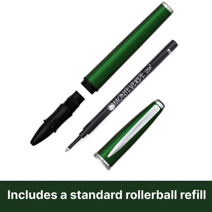 Monteverde USA Aldo Domani 3+2 Piece Set Green | Fountain, Rollerball, Ball Pen |Medium Nib | Large Luxury Gift Box with Free Gel Refill & Ink Bottle