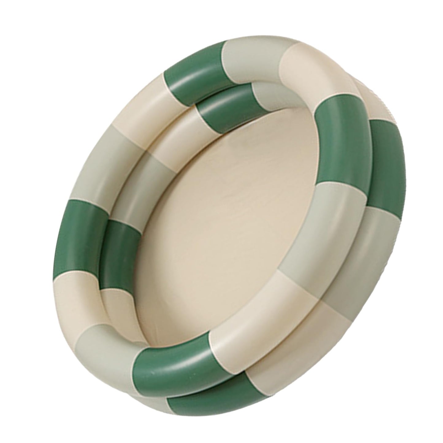 Inflatable Baby Retro Swimming Pool Family Cute Style Thickened Water Pool for Kids Indoor Outdoor Play (Green Stripe)