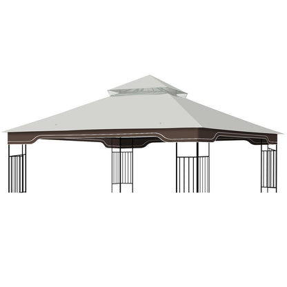 Replacement Gazebo Canopy, 10 x 12 FT Durable Outdoor Roof Cover – Fits Regency II Patio Gazebo L-GZ798PST, A101004104, A101004105 (Light Gray)