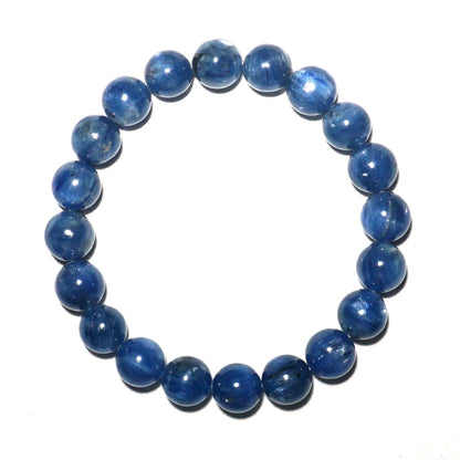 OwizJade Kyanite Bracelet 8MM for Women Men Beads | Control of Your Life - Fits for About 7" Wrist | Anxiety & Stress Relief | Absorb Negative Energy | Come With Box & Velvet Pouch & Beading Kit