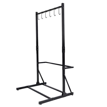 DorBuphan Bicycle Storage Rack for Garage, Freestanding Bike Storage Rack Max 5 Bikes, Heavy-Duty Solid Steel Bike Racks for Garage for Home and Garage Organizer