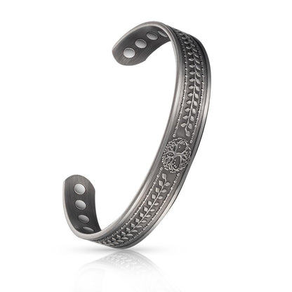 EnerCoppeX Copper Magnetic Bracelet for Women - Detox Jewelry with 3500 Gauss Magnet, Adjustable Cuff Bangle (Type-J)
