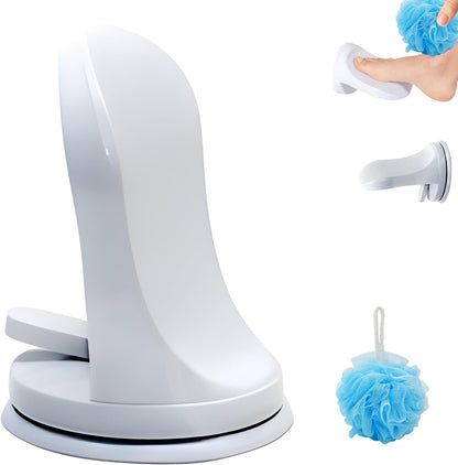 Shower Step - Shower Foot Rest for Shaving Legs, No-Hole Design, Strong Suction Cup, Non-Slip Bathroom Foot Pedal for Inside Shower Shaving Leg