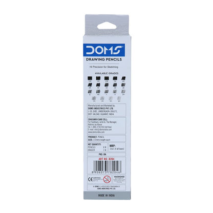 DOMS Drawing & Sketching Graphite Pencil Set (Pack of 6 x 5 Set)