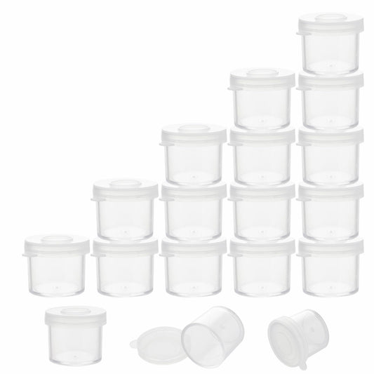 KOHAND 200PCS Plastic Mini Paint Cups with Lids, Small Sample Containers, Empty Craft Storage Pots for Beads, Glitter, Painting