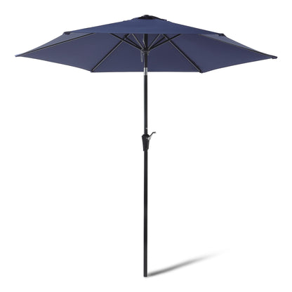 Amazon Basics Patio Umbrella with Crank Lift and Push Button Tilt, 10 Foot, Navy