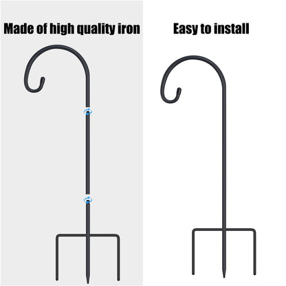 FEED GARDEN Adjustable 32 Inch Shepherd Hooks Rust Resistant Steel Shepard Hooks for Outdoor Hanging Lanterns, Bird Feeders, Solar Lights, Weddings Decor 8 Pack