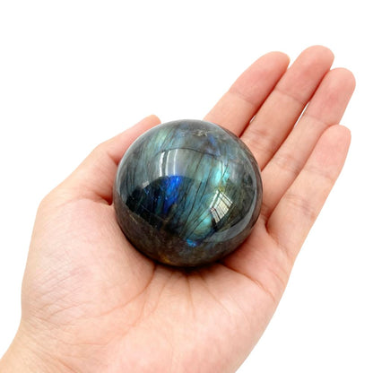 4-5CM/1.58-1.97inch Natural Crystal Ball Labradorite Sphere Moonstone Stone Crafts Polished Decorative Sphere Reiking Healing Crystals Ball Stone Fengshui Home Decoration (40-50mm, Labradorite)
