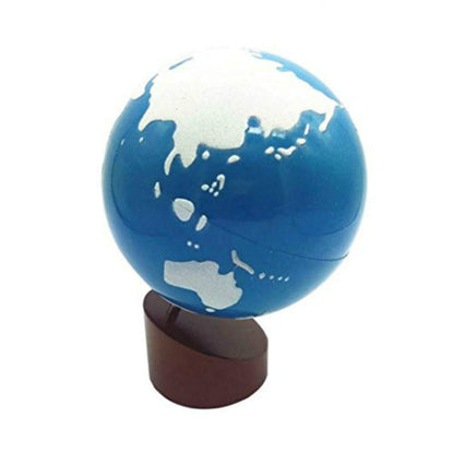 Baby Earth Globe Toys Montessori Earth Globe Plastic and Wood Material Learn to Know World Children Early Learning Teaching Aids (multicolor)