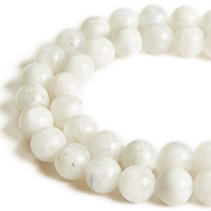 35pcs 10mm Moonstone Beads Natural Gemstone Beads Round Loose Beads for Jewelry Making