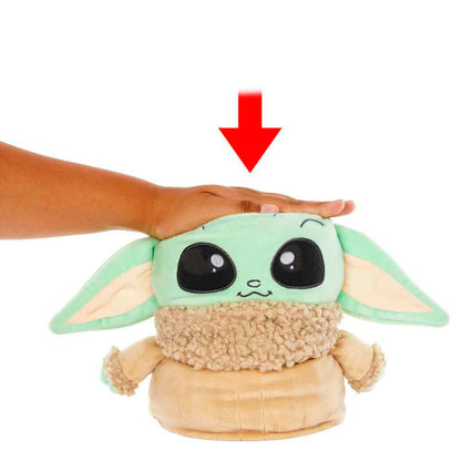 Mattel Star Wars Jumping Grogu Plush Toy with Jump Action & Sounds, Soft Doll Inspired by Star Wars Mandalorian Book of Boba Fett