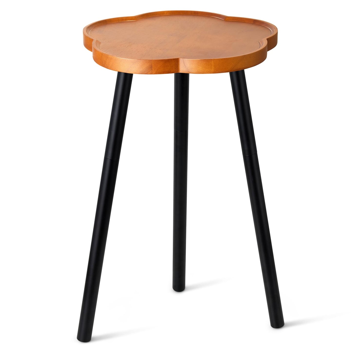 KINNARY Plant Stand Indoor, Wood Plant Table Plant Holder with Raised Design,Heavy Duty Metal Flower Pot Stand, Mid Century Modern Home Decor Small Side End Table（Clr.2-Flower 20" H）