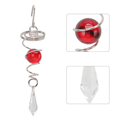 Kukyller Gazing Ball Spiral Tail, Wind Spinners Stabilizer, Stainless Steel Wind Spinner Tail for Outdoor Hanging Garden Sculptures Decoration Ornament