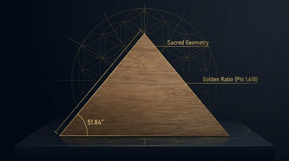Sacred Geometry Powerful Energy Generator Wish Pyramid Handmade Mango Wood for Abundance, Healing & Meditation, Yoga, Vastu, Feng Shui Desk Decor for Mindfulness & Great Spiritual Gift