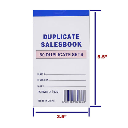 FactorDuty 20 Pack Lot Sales Book Order Receipt Invoice Carbonless Copy 50 Sets 3.5" X 5.5"