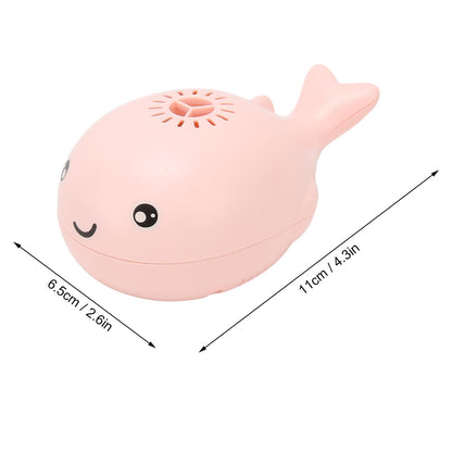 BTSEURY Electric Whale Floating Ball Toy, Cartoon Style USB Charge Bladeless Safe Electric Blowing Floating Ball Toy for Baby (Roseate)
