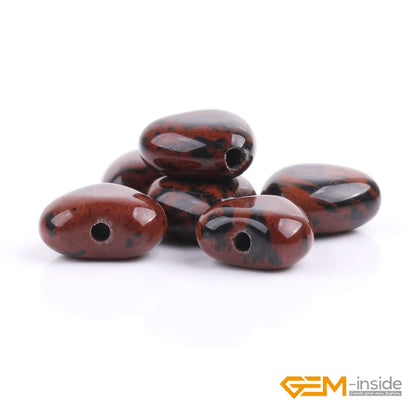 GEM-Inside 10mm Heart Charms Natural Coffee Brown Gold Swan Jasper Gemstone Stone Beads for Jewelry Making Full 15" Strand Power Energy Healing Chakra Stone Beads