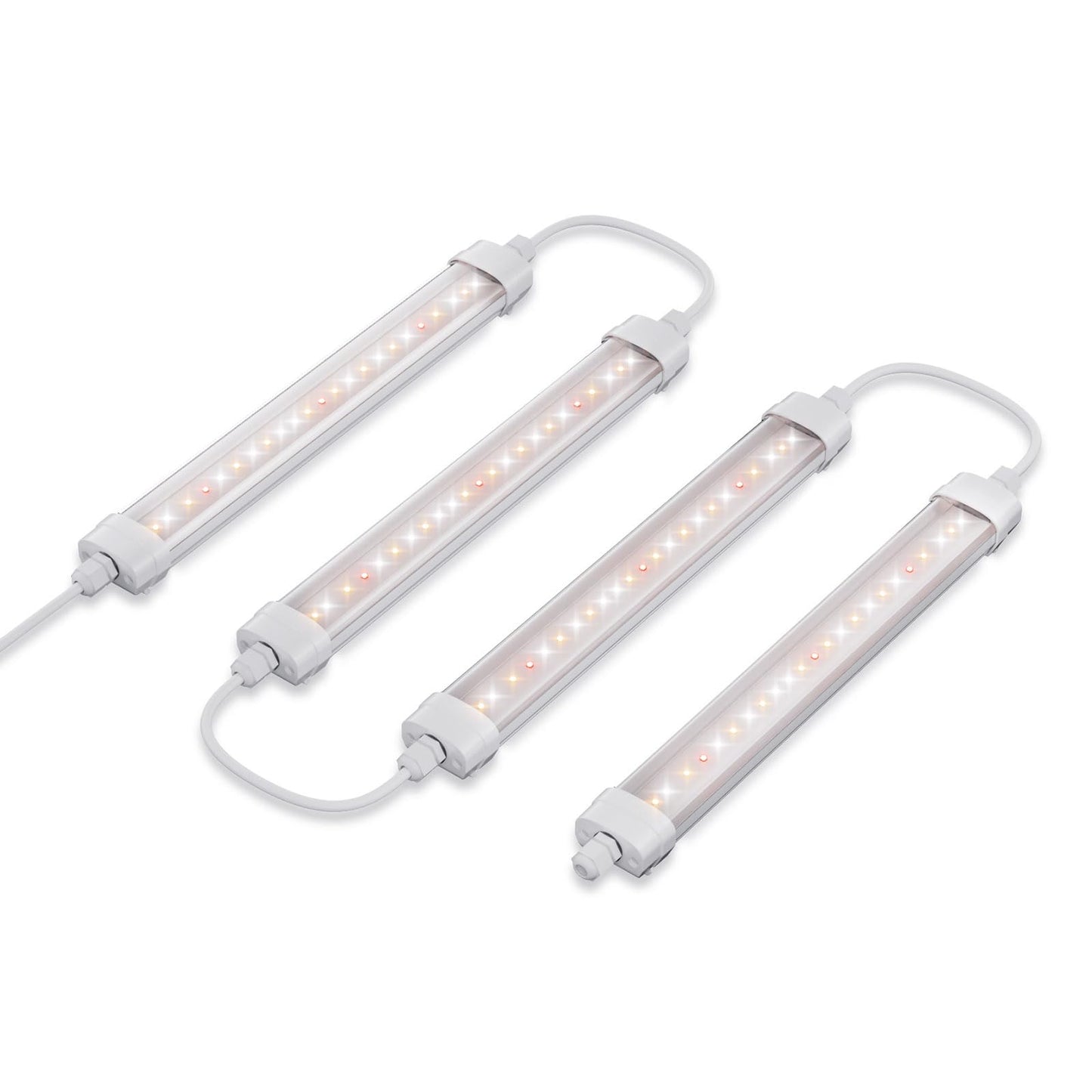 Spider Farmer Glow30 LED Grow Lights Kits, Sunlike Full Spectrum Integrated Plant Waterproof Growing Lamp Supplemental Bars for Grow Tent Indoor Greenhouse Plant Seedling Veg Flower, 4-Pack