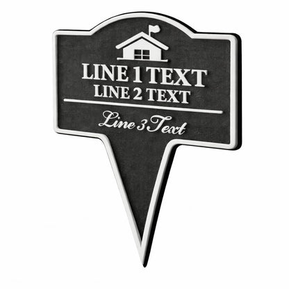 Custom Yard Stake Sign for HOA, Personalized Inground Sign For Outdoor Use, 8x10 Inches, 10x12 Inches, 11x13 Inches, 3D PETG, All-Weather, Non-Rusting, Made in USA