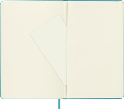 Moleskine Classic Notebook, Hard Cover, Large (5" x 8.25") Plain/Blank, Reef Blue, 240 Pages