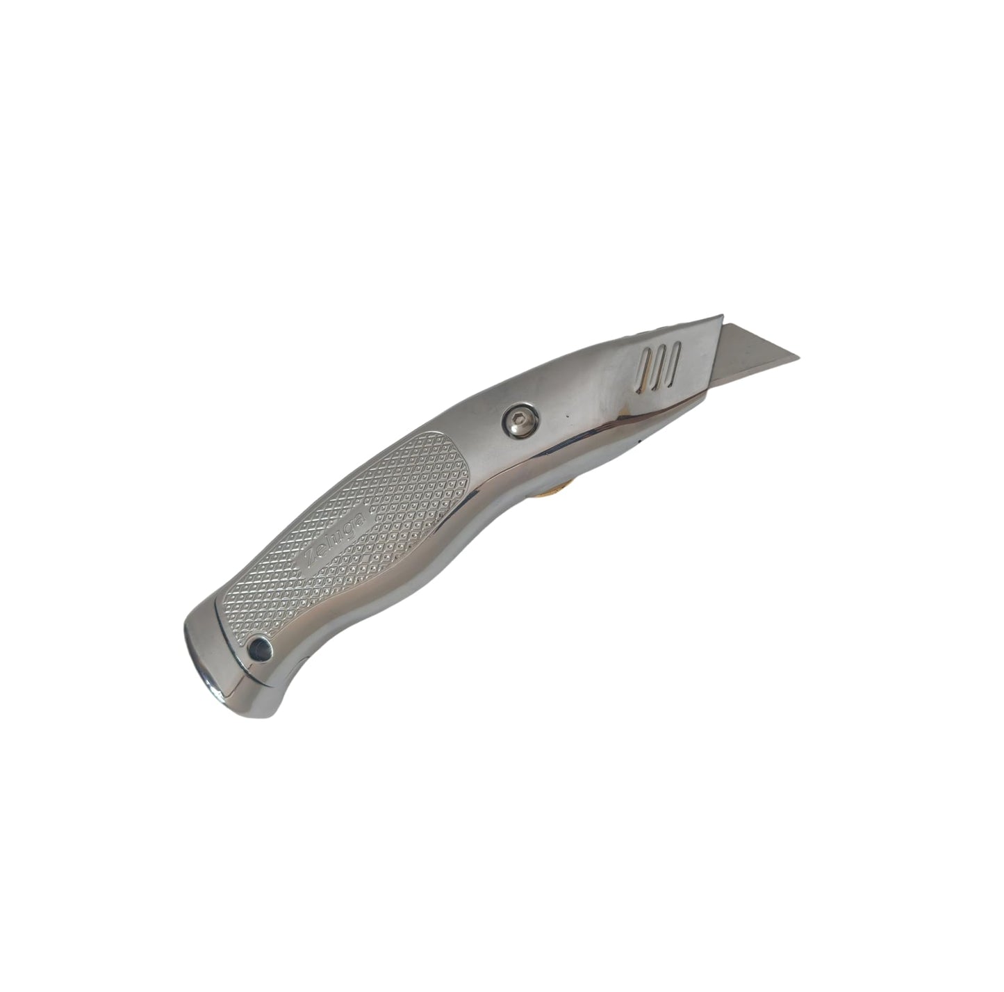 Zeluga 19-524 Fixed Blade Utility Knife with Die Cast Aluminium Housing, Quick Blade Change, 10 Blades Included