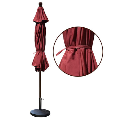 EliteShade USA 10-Year-Non-Fading 9Ft Market Patio Umbrella, UPF 50+ UV Protection Performance Sun Umbrella, Heavy Duty Commercial Grade Outdoor Table Umbrella with Crank & Tilt, Windproof Vented Top for Garden, Pool, Deck and Outdoor Playsets, Burgundy