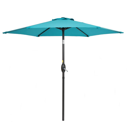 Bonosuki 7.5ft Outdoor Umbrella Patio Umbrella 2-Year-Non-Fading Steel umbrella outdoor patio with Push Button Tilt and Crank, Turquoise