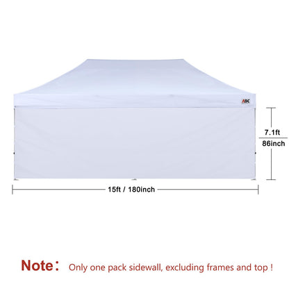 ABCCANOPY Instant Canopy SunWall 10x20 FT, 1 Pack Sidewall Only, No Frame or Top, White