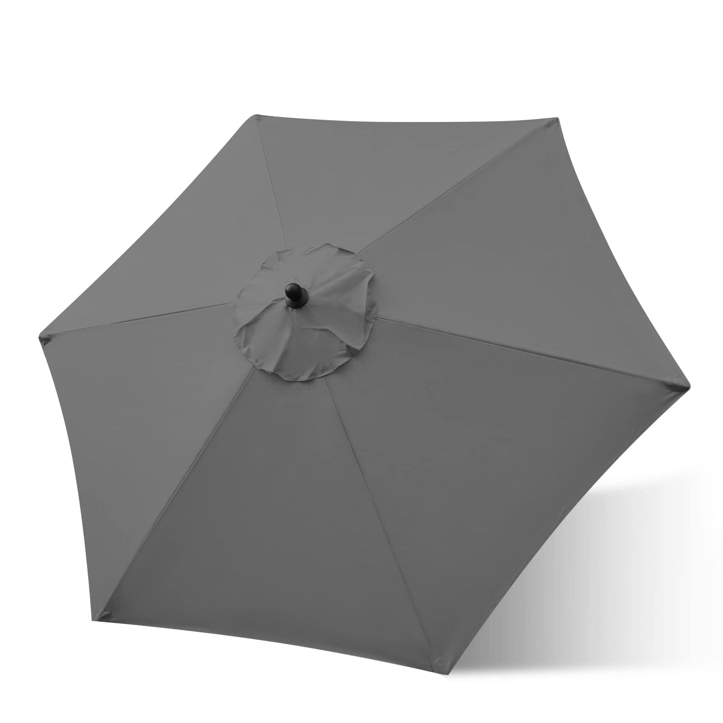 Sunnyglade 7.5Ft 6 Ribs Umbrella Canopy Replacement Patio Top Cover For Market Umbrella (Dark Gray)