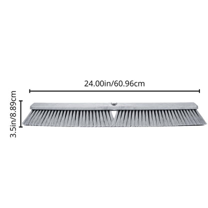 SPARTA 41891EC05 Omni Sweep Plastic Push Broom Head, Heavy Duty, Industrial Broom With Color Code System For Outdoor, Indoor, Garage, Concrete, Patio, Kitchen, Bathroom, 24 Inches, Red