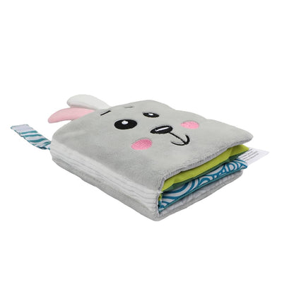 bebe mondo Bunny Baby Mirror Toy, Soft Crinkle Books for Tummy Time, Babies,Infant Sensory Toys 0-6-12 Months, Rabbit Touch Feel Books, Shower Baby Easter Basket Stuffers,Gifts for Boys Girls,2-Pack