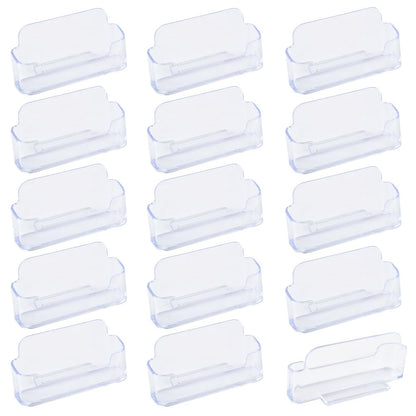 TIMESETL 18Pack Business Card Holder for Desk, Clear Acrylic Office Business Card Holder Display Plastic Business Card Stand Acrylic Desktop Business Card Holders for Exhibition, Home & Office