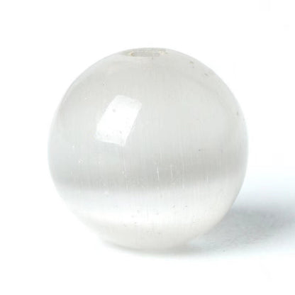 100Pcs Natural Stone 8mm White Cat's Eye Round Loose Gemstone Energy Healing Beads Hole Size 1mm DIY Smooth Beads for Bracelet Necklace Earrings Jewelry Making