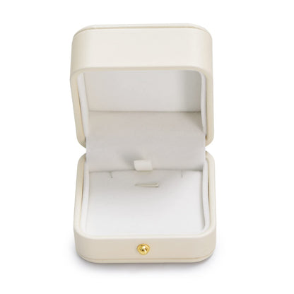 Oirlv Premium Leather Necklace Gift Box White Necklace Boxes for Jewelry Gift Velvet Interior Pendant Box
