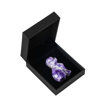 Artistone 2" Amethyst Dog Crystal Animals Figurine Carved Gemstone Puppy Dog Statue Sculpture Craft Home Decorations