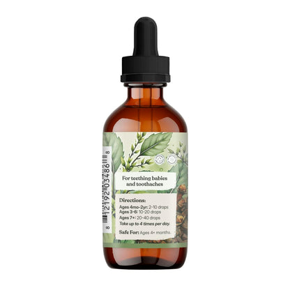 Earthley Wellness Teeth Tamer, Teething Relief for Babies & Kids, Organic Herbal Formula, Soothes Drooling, Gum Discomfort & Irritability, Sugar-Free, 3+ Month Supply (1.69 oz Glass, 500 doses)