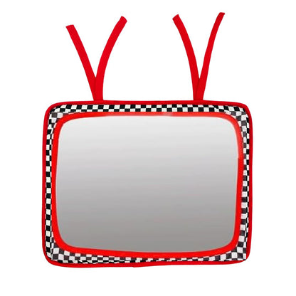 Baby Mirror, Crib or Car or Floor, Reversible Mirror for Baby, Great Tummy Time Toy, High Contrast Toy, Easy to Attach, Lightweight, Portable, Shatterproof, Safe, Wipe Clean by Genius Babies