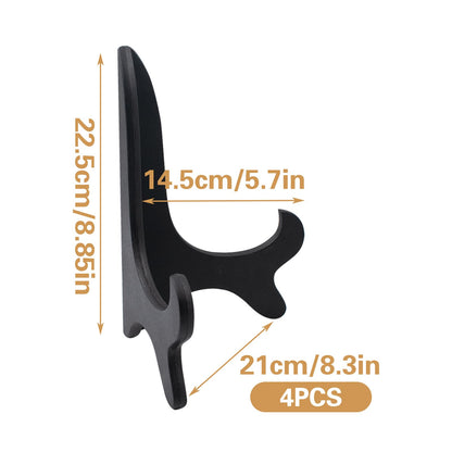 JoyHuaTrade 4 PCS Embroidery Hoop Desk Display Holder, Black Plastic Cross Stitch Display Stand for Embroidery Cross Stitch Hoop Needlework Decor