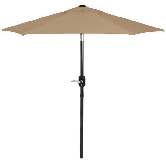 Punchau 6 Ft Outdoor Patio Umbrella, Easy Open/Close Crank and Push Button Tilt Adjustment, 6 Foot, Small Patio Sand Market Umbrellas for Outdoor